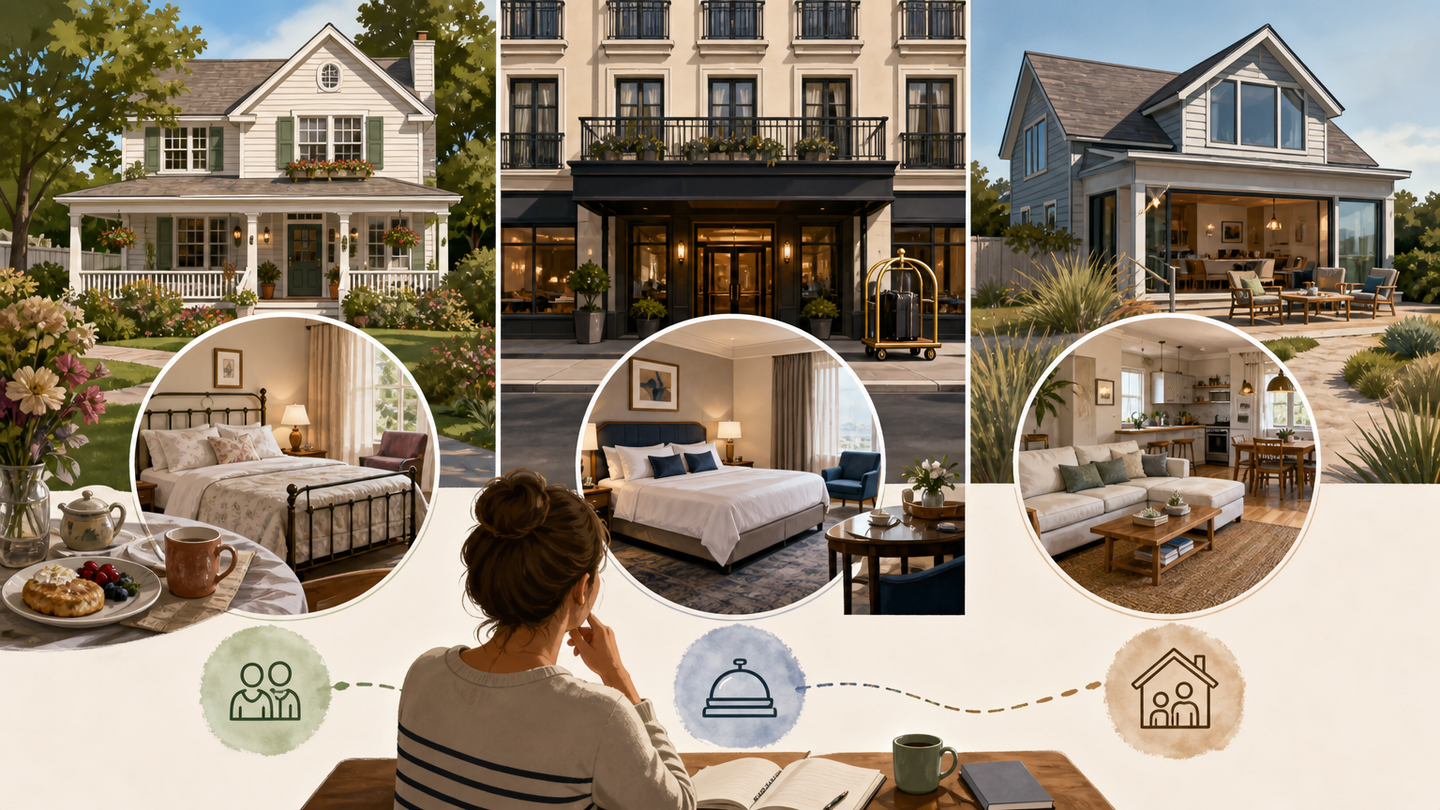Editorial overview for Bed-and-Breakfast, Boutique Hotel, or Vacation Rental? How to Choose the Right Stay