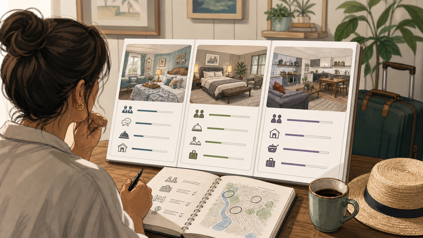 Supporting editorial scene for Bed-and-Breakfast, Boutique Hotel, or Vacation Rental? How to Choose the Right Stay